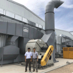 Hệ thống phun bi 4 vòi phun & hệ thống xử lý bụi phòng phun sơn